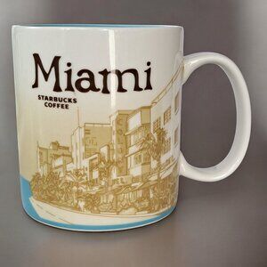 Starbucks Miami Global Icon Series 16oz Ceramic Mug EUC